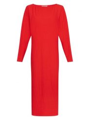 MOSS COPENHAGEN Sukienka w kolorze czerwonym rozmiar: L/XL. Czerwone sukienki Moss Copenhagen, na co dzień, l, bez wzorów, bez kołnierzyka, bez ramiączek, maxi, proste. Za 224.95 zł.