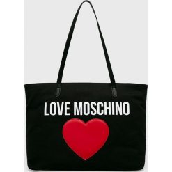 Love Moschino - Torebka. Czarne torby na ramię Love Moschino, bez wzorów, z materiału, casualowe, do ręki, duże, bez dodatków. W wyprzedaży za 399.90 zł.