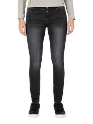Timezone Dżinsy "Aleena" - Slim fit - w kolorze antracytowym rozmiar: W31/L30. Czarne jeansy Timezone, l, z aplikacjami. Za 149.66 zł.