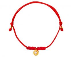 Bransoletka z elemantami z żółtego złota i perłą - koło. Żółte bransoletki Apart, z perłą, złote. Za 339.00 zł.