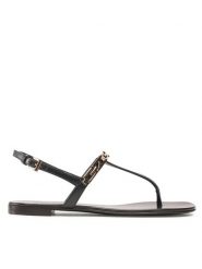 GIUSEPPE ZANOTTI Sandały E200042 Czerwony. Czerwone sandały Giuseppe Zanotti, bez wzorów, ze skóry, bez obcasa, na płaskiej podeszwie, bez zapięcia. Za 1,719.00 zł.