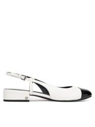 MICHAEL Michael Kors Sandały Perla 40R4PLFP1L Biały. Białe sandały MICHAEL Michael Kors, bez wzorów, ze skóry, bez obcasa, na płaskiej podeszwie, bez zapięcia. Za 469.99 zł.