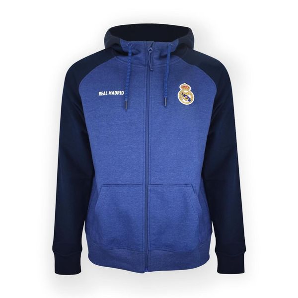 Granatowa bluza z kapturem Real Madryt. Białe bluzy REAL MADRID, bez wzorów, z kapturem. W wyprzedaży za 253.63 zł.