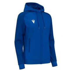 Damska bluza z kapturem full zip Macron Atlas. Niebieskie bluzy Macron, m, bez wzorów, z dzianiny, z kapturem. Za 273.00 zł.