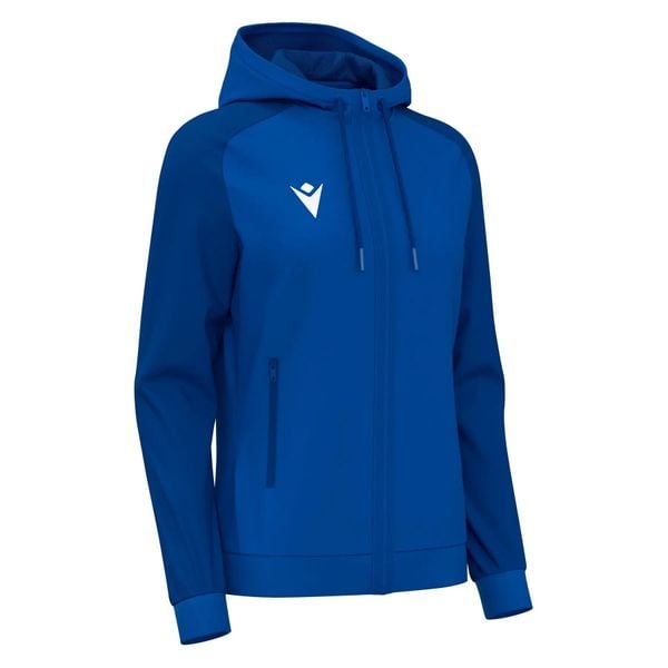 Damska bluza z kapturem full zip Macron Atlas. Niebieskie bluzy Macron, m, bez wzorów, z dzianiny, z kapturem. Za 232.90 zł.