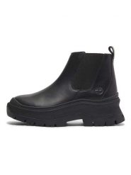 Timberland Skórzane sztyblety "Roxie Lane" w kolorze czarnym rozmiar: 38. Czarne botki Timberland, bez wzorów, bez obcasa, bez zapięcia. Za 527.10 zł.