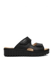Rieker Klapki CEO-V1392-00 Czarny. Czarne klapki Rieker, bez wzorów, z materiału, bez obcasa. Za 299.99 zł.