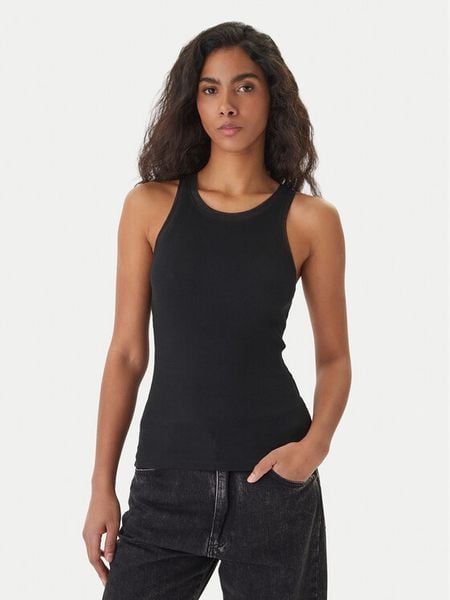 BOSS Top C_Eplie 50553479 Czarny Slim Fit. Czarne topy Boss, s, bez wzorów, z bawełny, bez kołnierzyka, bez ramiączek. Za 172.99 zł.