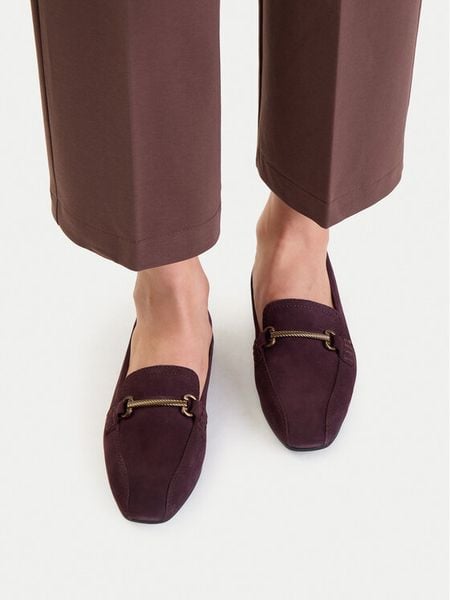Lasocki Lordsy CEO-RST-ROMI-83 Bordowy. Czerwone lordsy Lasocki, bez wzorów, ze skóry, bez obcasa, bez zapięcia. Za 199.99 zł.