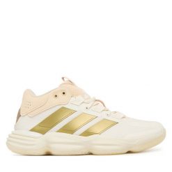 Buty halowe adidas. Białe obuwie sportowe Adidas, bez zapięcia. Za 479.99 zł.