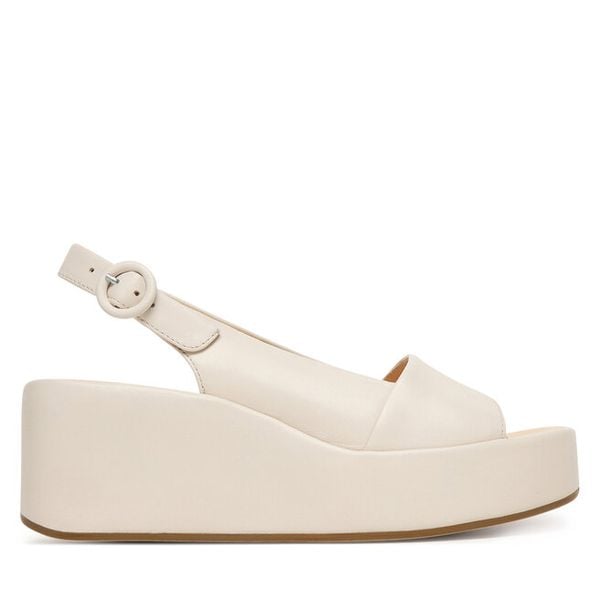 Sandały HÖGL. Białe sandały Högl, bez wzorów, bez obcasa, na koturnie, bez zapięcia. Za 849.99 zł.