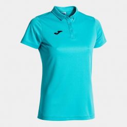 Damska koszulka polo Joma Hobby. Niebieskie koszulki polo Joma, l, bez wzorów, z bawełny, bez kołnierzyka, bez ramiączek. Za 180.50 zł.