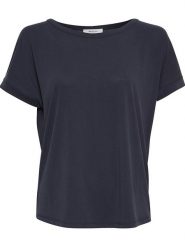 MOSS COPENHAGEN Koszulka "Fenya" w kolorze granatowym rozmiar: L/XL. Niebieskie bluzki Moss Copenhagen, l, bez wzorów, bez kołnierzyka, bez ramiączek. Za 104.89 zł.
