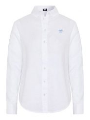 Polo Sylt Lniana koszula - Regular fit - w kolorze białym rozmiar: L. Białe koszule Polo Sylt, l, bez wzorów, ze lnu, bez kołnierzyka, bez ramiączek. Za 140.20 zł.