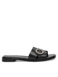 Lasocki Klapki WI16-MENA-13 Czarny. Czarne klapki Lasocki, bez wzorów, ze skóry, bez obcasa. Za 139.99 zł.
