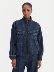 G-Star Raw Kurtka jeansowa Rib Trucker D28586-D536 Niebieski Regular Fit. Niebieskie kurtki G-Star Raw, l, bez wzorów, z bawełny, bez kaptura. Za 699.99 zł.