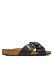 Birkenstock Klapki Siena 1026734 Czarny. Czarne klapki Birkenstock, bez wzorów, ze skóry, bez obcasa. Za 589.99 zł.