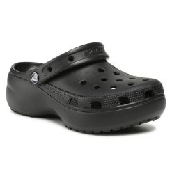 Klapki Crocs. Czarne klapki Crocs, bez wzorów, bez obcasa. Za 229.99 zł.