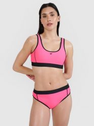 4F Góra od bikini damska - różowa S. Czerwone szorty 4f, bez wzorów, z elastanu, eleganckie. Za 79.99 zł.