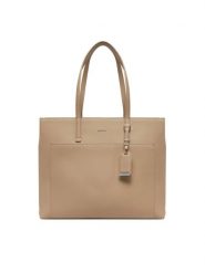 Calvin Klein Torebka Ck Must Medium Shopper W/Pocket K60K613019 Beżowy. Brązowe shopper Calvin Klein, bez wzorów, ze skóry, bez dodatków. Za 359.99 zł.