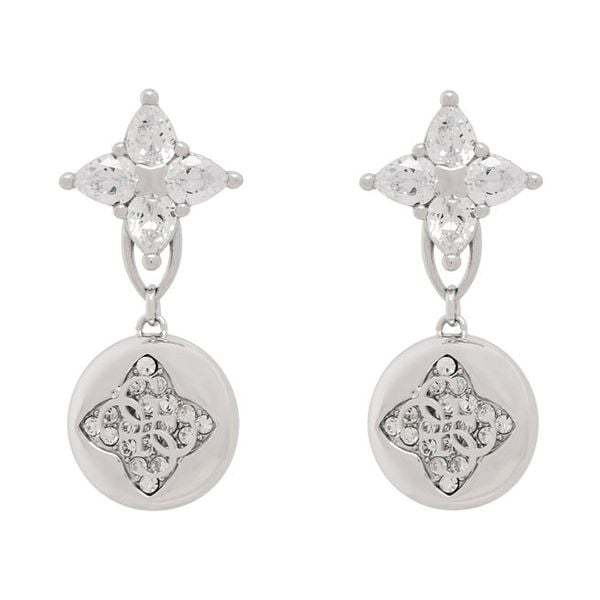 Kolczyki Guess. Szare kolczyki Guess, srebrne. Za 279.99 zł.