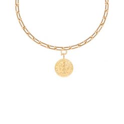 Naszyjnik Łańcuch No.11 z Monetą Szczęścia, pozłacany. Naszyjniki Lilou, pozłacane. Za 392.00 zł.