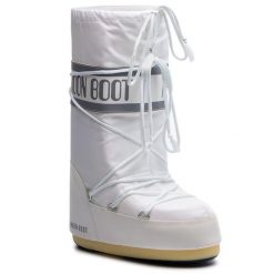Śniegowce Moon Boot. Białe trapery i śniegowce Moon Boot, z nylonu. Za 899.99 zł.
