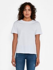 Noisy May T-Shirt 27010978 Biały Relaxed Fit. Białe t-shirty Noisy may, l, bez wzorów, z bawełny, bez kołnierzyka, bez ramiączek. Za 59.99 zł.