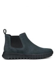 Geox Sztyblety D Flextride D669AD 22 C9004 Szary ciemny. Szare botki Geox, bez wzorów, ze skóry, bez obcasa, na płaskiej podeszwie, bez zapięcia. Za 549.99 zł.