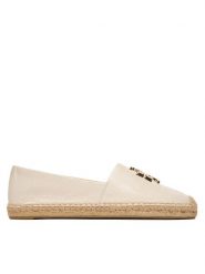 Tory Burch Espadryle Eleanor 161758 Kremowy. Białe espadryle Tory Burch, bez wzorów, ze skóry, bez obcasa, bez zapięcia. Za 1,439.00 zł.