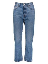 Levi's Dżinsy "501® Crop" - Regular fit - w kolorze niebieskim rozmiar: W25/L30. Niebieskie jeansy Levi's®, l, z aplikacjami, z podwyższonym stanem. Za 246.53 zł.