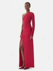 Patrizia Pepe Sukienka wieczorowa 2A3012/JZ26-R894 Bordowy Regular Fit. Czerwone sukienki Patrizia Pepe, bez wzorów, z syntetyku, wizytowe, bez kołnierzyka, bez ramiączek. Za 1,579.00 zł.