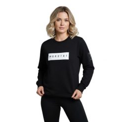 Bluza treningowa damska Morotai Naka Large Bloc Logo. Czarne bluzy MOROTAI, l, bez wzorów, z bawełny, bez kaptura. Za 152.00 zł.