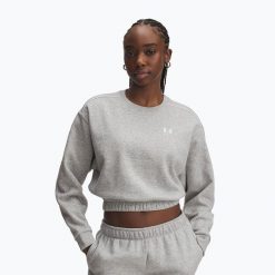 Bluza Under Armour Rival Feelce Shimmer Hoody. Szare bluzy Under Armour, bez wzorów, bez kaptura. Za 199.99 zł.