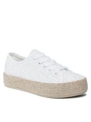 DeeZee Espadryle WSK1576-14 Biały. Białe espadryle DeeZee, bez wzorów, z materiału, bez obcasa, bez zapięcia. Za 129.99 zł.