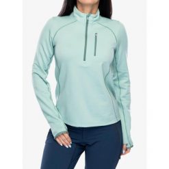 Bluza termoaktywna damska Smartwool Active Fleece 1/2 Zip. Zielone bluzy Smartwool, na zimę, s, bez wzorów, bez kaptura. Za 497.99 zł.