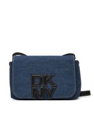 DKNY Torebka R52EDJ40 Niebieski. Niebieskie listonoszki DKNY, bez wzorów, z materiału, bez dodatków. Za 619.99 zł.