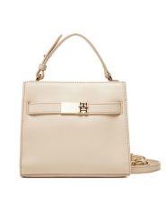 Tommy Hilfiger Torebka Heritage Mini Satchel AW0AW17405 Écru. Torebki klasyczne TOMMY HILFIGER, bez wzorów, ze skóry, bez dodatków. Za 309.99 zł.