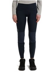 Haglöfs Legginsy funkcyjne "Luna" w kolorze granatowym rozmiar: XS. Niebieskie legginsy Haglöfs, xs, bez wzorów, z materiału. Za 149.66 zł.