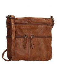 HIDE & STITCHES Skórzana torebka w kolorze jasnobrązowym - 20 x 22 x 3 cm rozmiar: onesize. Brązowe torby na ramię HIDE & STITCHES, bez wzorów, z materiału, na ramię, bez dodatków. Za 208.99 zł.