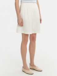 Weekend Max Mara Bermudy Ecuba 2515141032 Biały Regular Fit. Białe szorty Weekend Max Mara, bez wzorów, z bawełny. Za 629.99 zł.