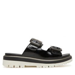 Klapki Ara. Czarne klapki Ara, bez wzorów, bez obcasa. Za 329.99 zł.