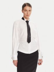 Elisabetta Franchi Koszula re Biały Regular Fit. Białe koszule Elisabetta Franchi, bez wzorów, z bawełny, bez kołnierzyka, bez ramiączek. Za 1,909.00 zł.
