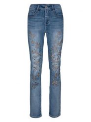 Heine Dżinsy - Slim fit - w kolorze błękitnym rozmiar: 38. Niebieskie jeansy Heine, bez wzorów, z podwyższonym stanem. Za 153.71 zł.