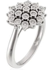 CARATELLI Złoty pierścionek "Bouquet de Lumière" z diamentami rozmiar: 52. Szare pierścionki CARATELLI, z diamentem, złote. Za 2,435.99 zł.