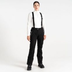 Shrink Damskie spodnie narciarskie. Czarne spodnie narciarskie Dare 2b, bez wzorów, narciarskie. W wyprzedaży za 299.99 zł.