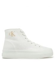Calvin Klein Jeans Trampki YW0YW01764 Biały. Białe trampki Calvin Klein Jeans, bez wzorów, z jeansu, bez zapięcia. Za 199.99 zł.