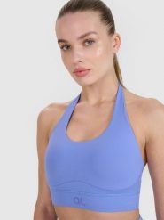 4F Biustonosz treningowy z niskim wsparciem 4F x Anna Lewandowska - niebieski XS. Niebieskie bielizna sportowa 4f, xl, bez wzorów, z dzianiny. Za 99.99 zł.