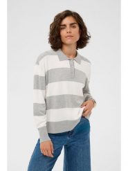 Kaffe Sweter w kolorze kremowo-szarym rozmiar: S. Brązowe swetry Kaffe, s, bez wzorów, bez ramiączek. Za 126.99 zł.