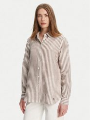 Weekend Max Mara Koszula Josef 2515111052 Beżowy Regular Fit. Brązowe koszule Weekend Max Mara, bez wzorów, ze lnu, bez kołnierzyka, bez ramiączek. Za 669.99 zł.